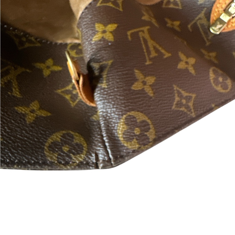 Louis Vuitton Classic Monogram Sac Shopper  Tote with Tan Straps - Picture 7 of 7
